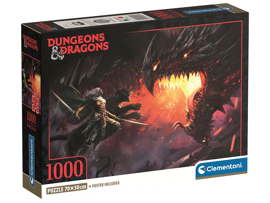 Пазлы Фантастическая дуэль с драконом Dungeons &amp; Dragons Clementoni, 1000 элементов