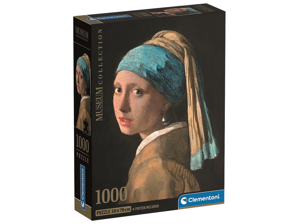 Пазлы Ян Вермеер Девушка с жемчужной серьгой Clementoni, 1000 элементов