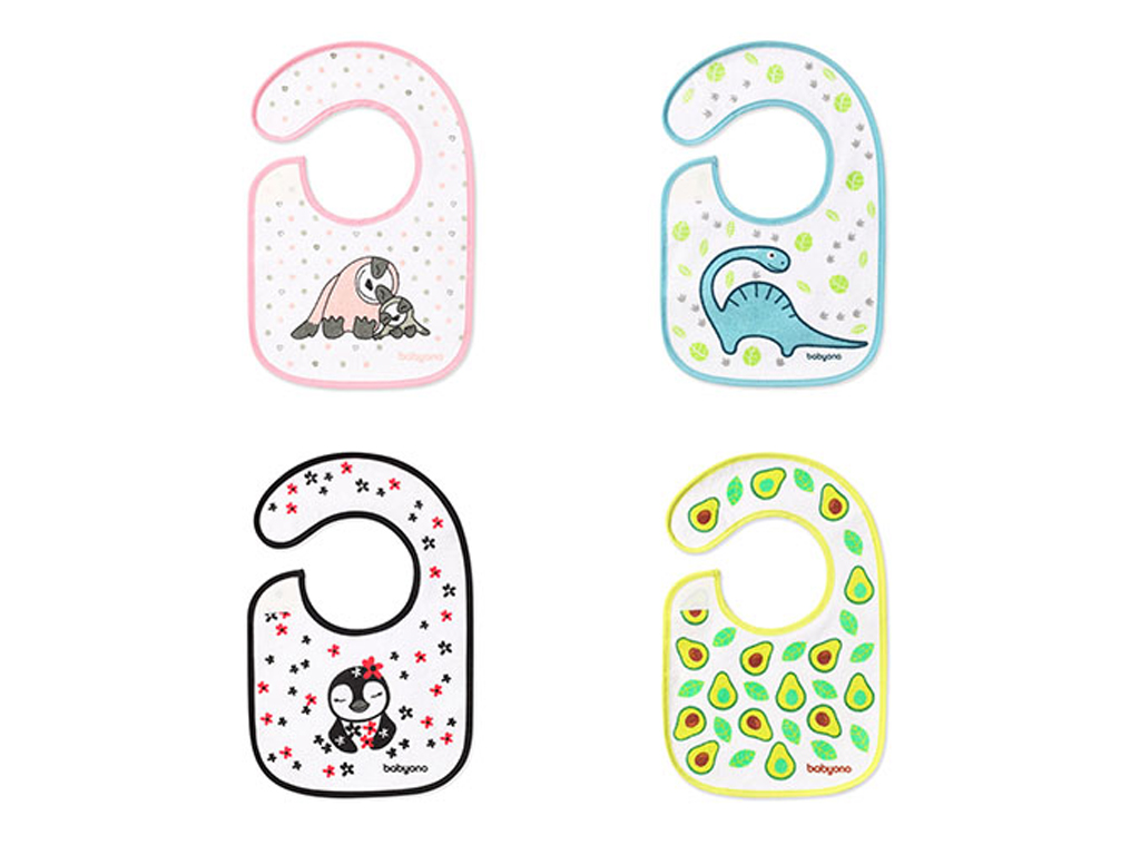 Слинявчик махровий I eat and I grow, 30x30 см, бавовна, від 3 міс, 831, BabyOno