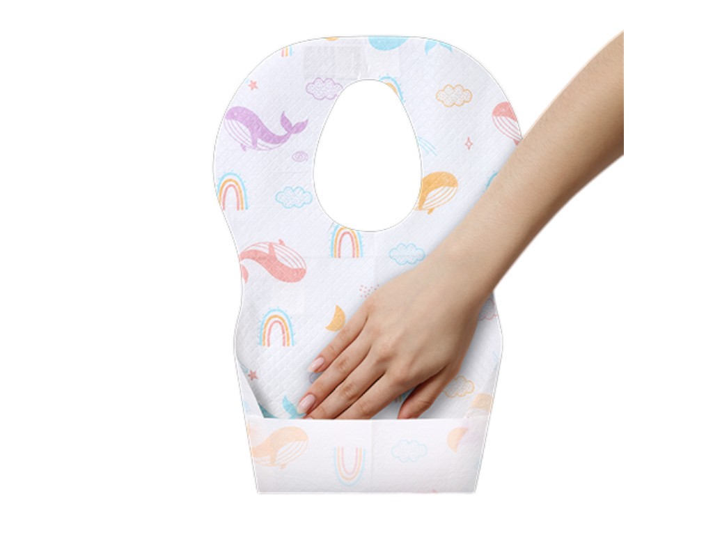 Нагрудник одноразовий м’який, 10 шт, 23,5x34,5 см, 878, BabyOno