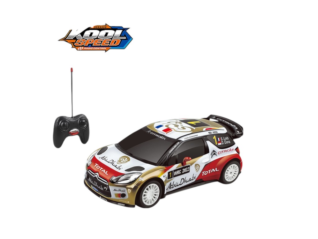 Машинка радиоуправляемая Citroen DS 3 WRC, 1:20 белая с пультом, скорость 8 км/ч, Kool Speed