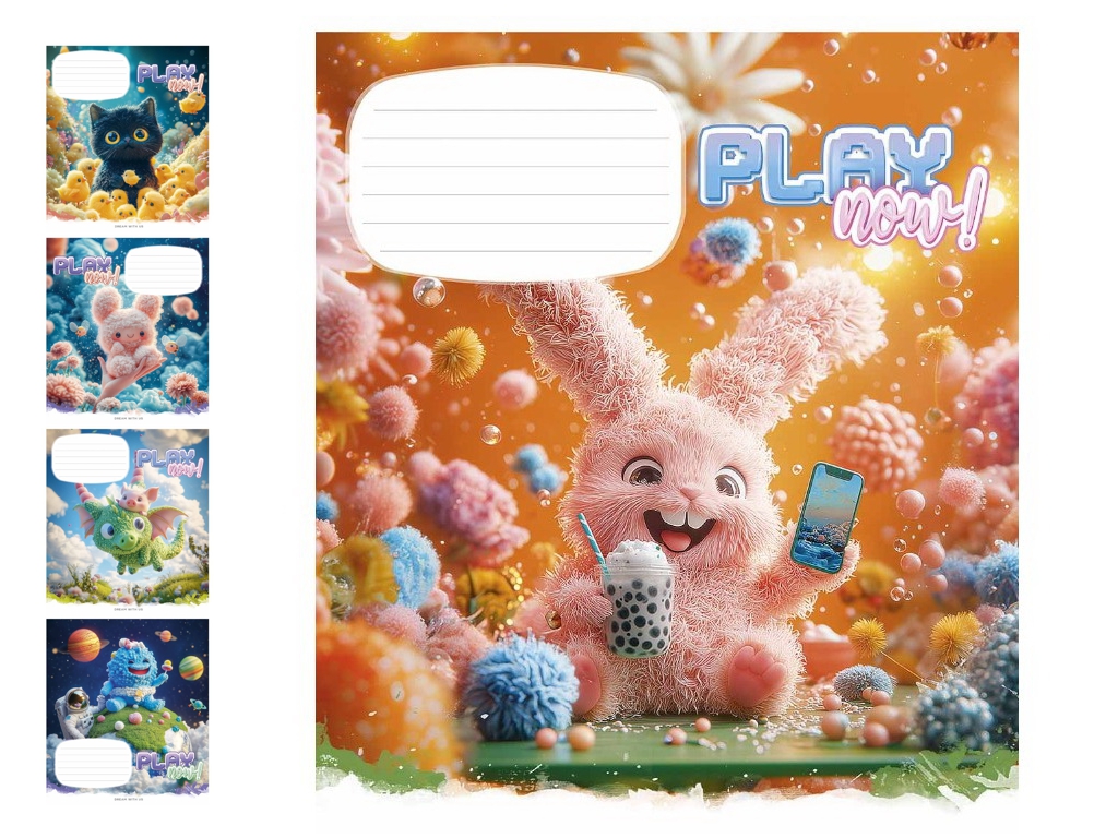 Зошит учнівський у косу лінію, 12 аркушів (ціна за 1 шт)