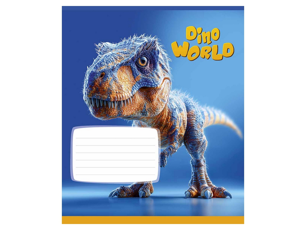 Зошит у лінію Dino World, 12 аркушів, 5 видів (ціна за 1шт), Школярик
