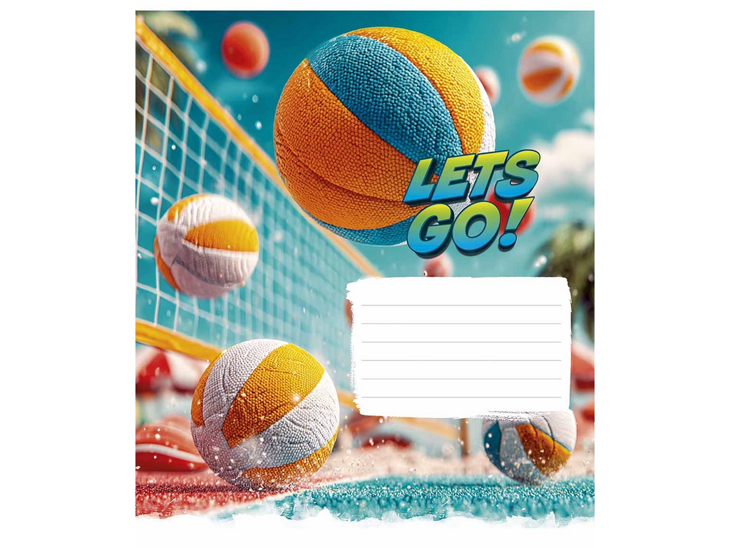 Зошит у клітинку Let’s Go!, 12 аркушів, ВД-лак, Школярик 012-3678K (ціна за 1шт)