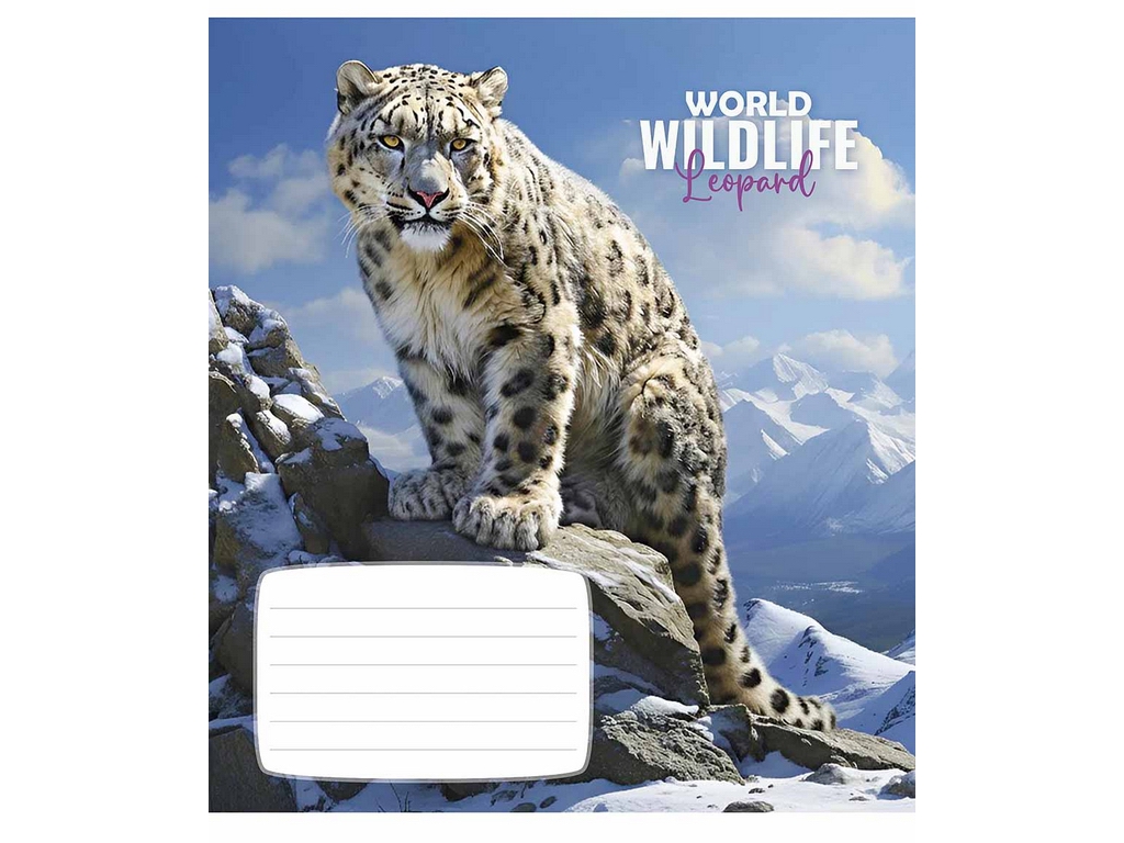 Зошит у клітинку Wildlife, 12 аркушів, ВД-лак, Школярик 012-3679K (ціна за 1шт)