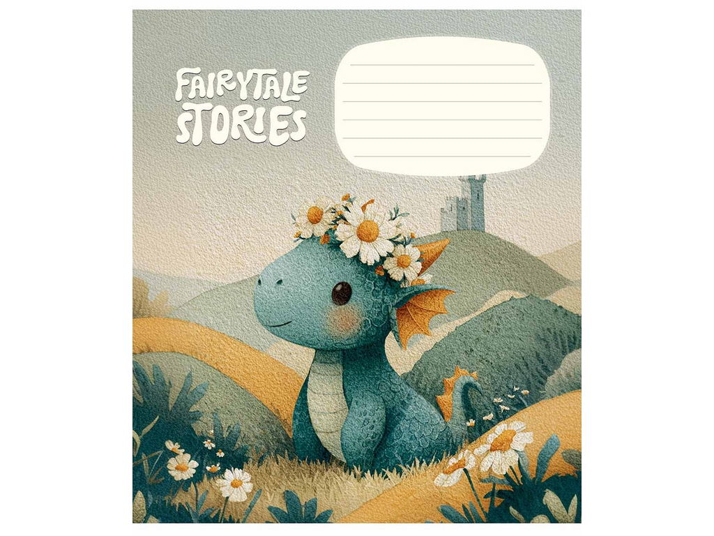 Зошит шкільний у косу лінію Fairytale Stories, 12 аркушів, Школярик 012-3753L