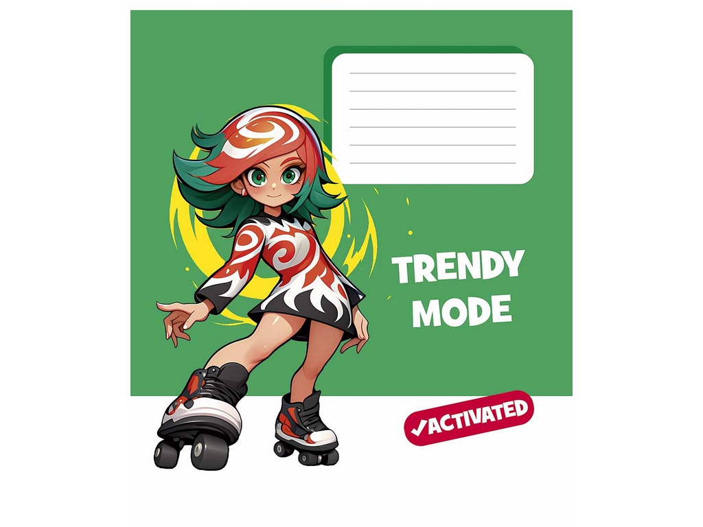 Зошит учнівський 18 аркушів, у лінію, "Trendy mode activated",  Школярик 018-3564L