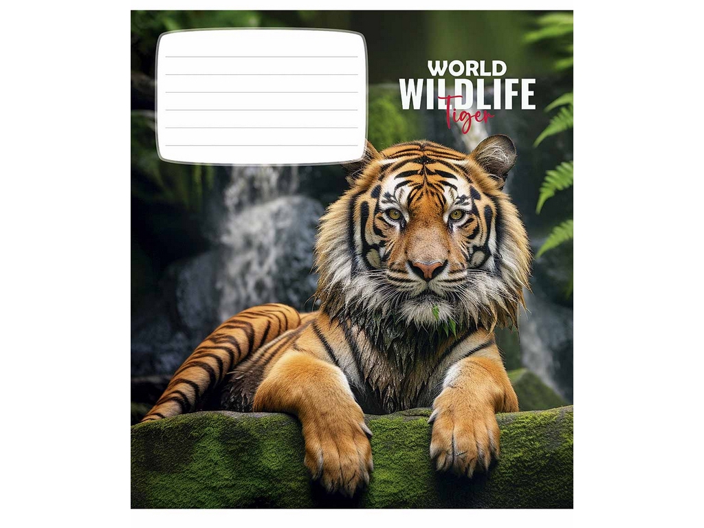 Зошит учнівський 18 аркушів, у клітинку "Wildlife" Школярик 018-3679K