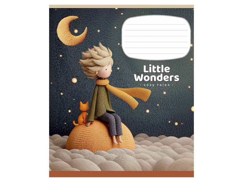 Тетрадь в линию Little Wonders, 18 листов, 5 видов (цена за 1шт), Школярик