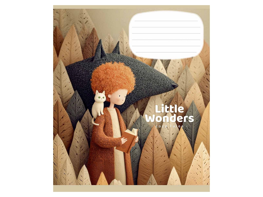 Тетрадь в линию Little Wonders, 18 листов, 5 видов (цена за 1шт), Школярик