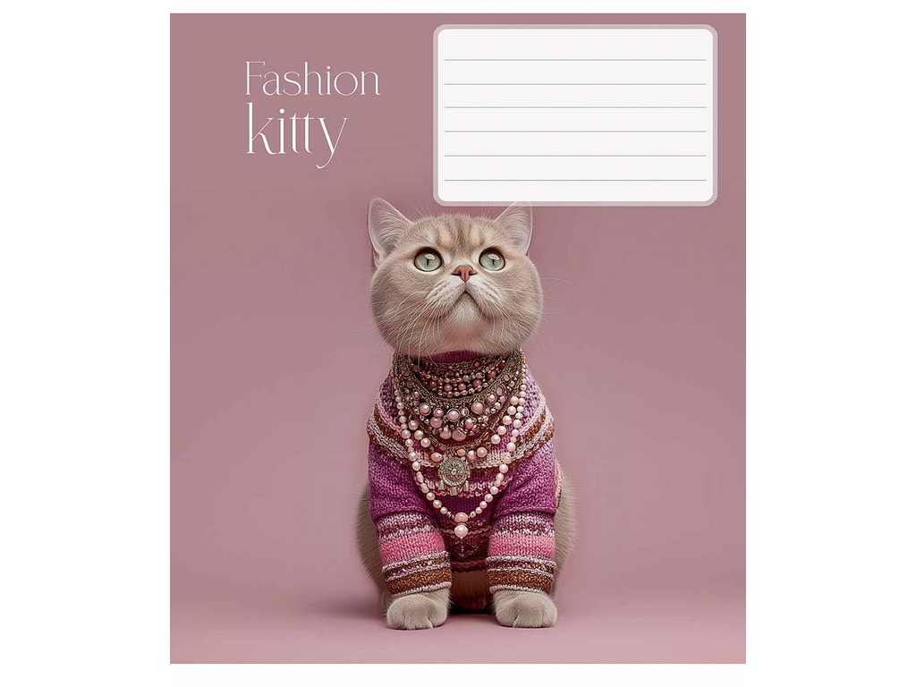 Зошит учнівський 18 аркушів, у клітинку,"Fashion pets", Школярик 018-3687K