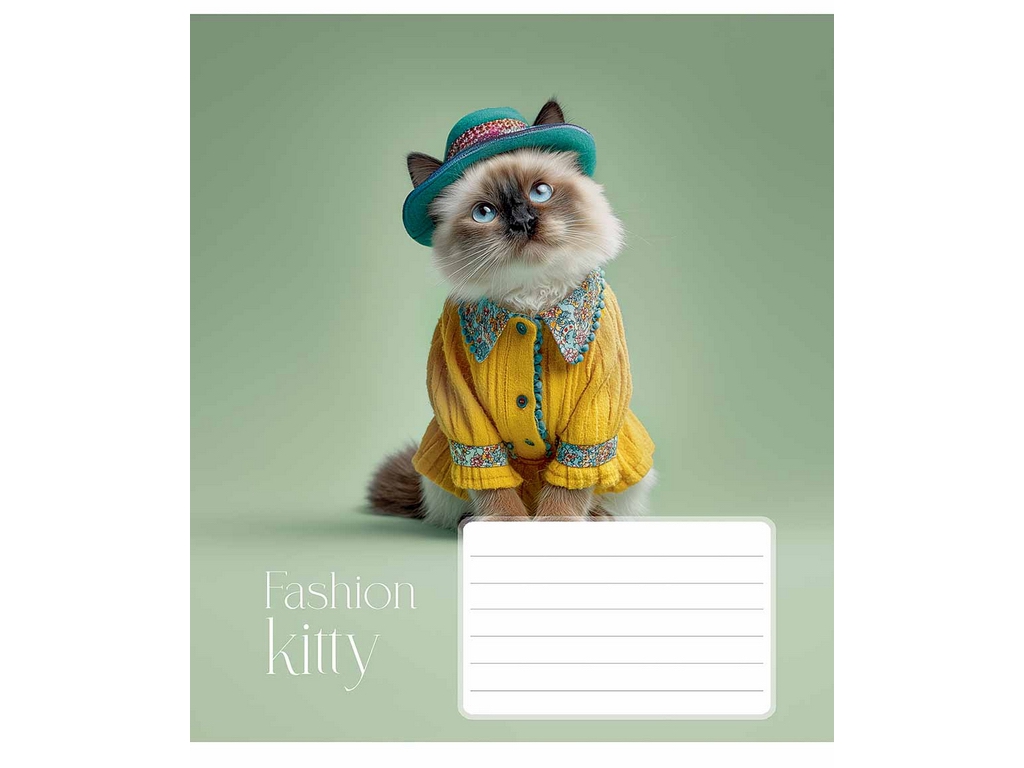 Зошит учнівський 18 аркушів, у клітинку,"Fashion pets", Школярик 018-3687K