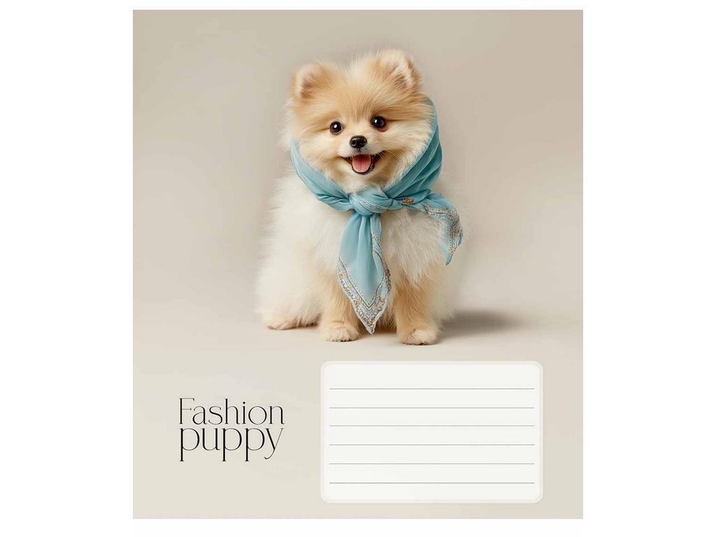 Зошит учнівський 18 аркушів, у клітинку,"Fashion pets", Школярик 018-3687K
