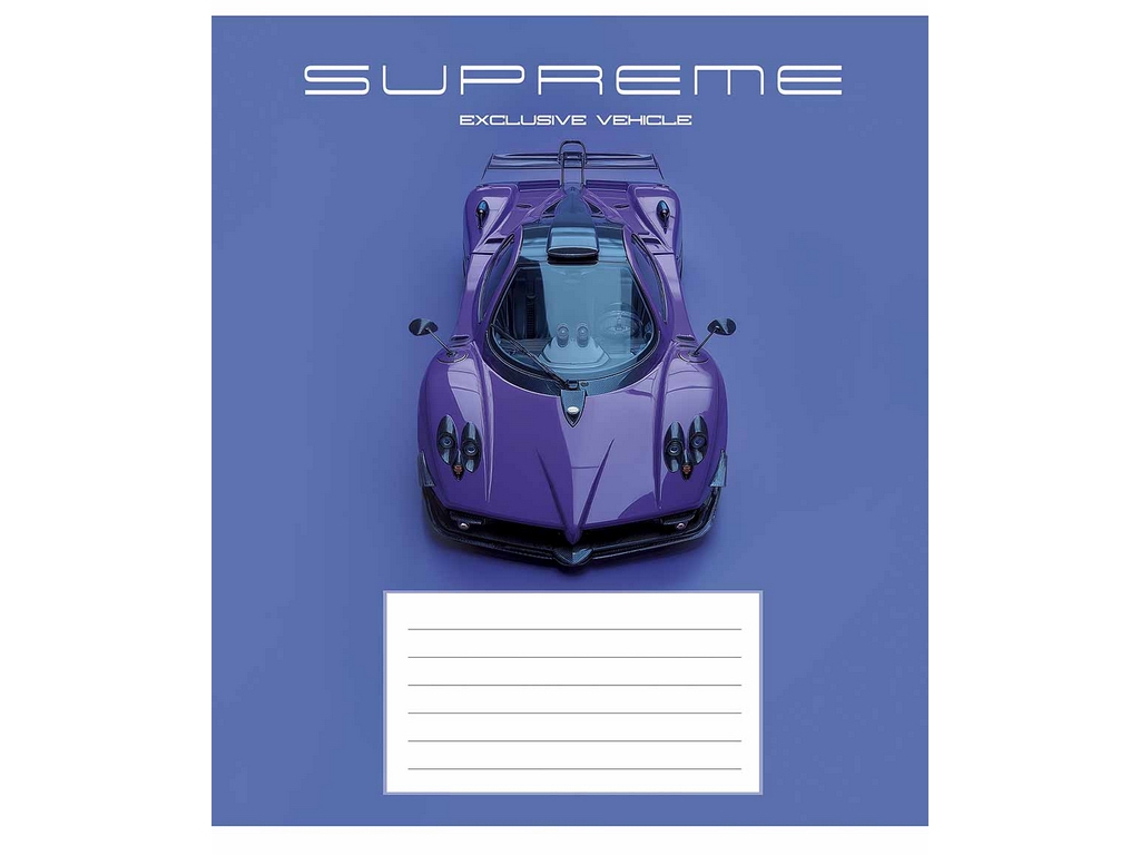 Зошит учнівський 18 аркушів, у клітинку, "Supreme vehicle", Школярик 018-3691K