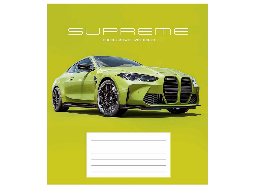 Тетрадь в линию Supreme vehicle 018-3691L, 18 листов, ВД-лак, 5 видов (цена за 1шт), Школярик