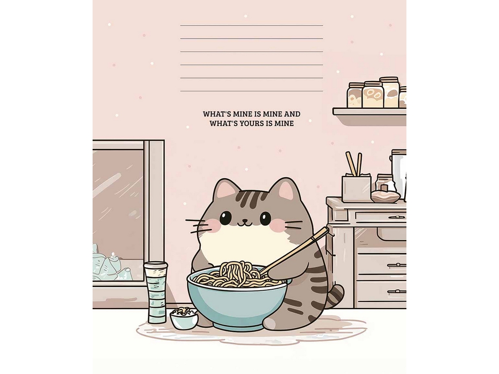 Тетрадь ученическая 24 арку, в линию, "Genius, Cats worlds", Школярик 024-3575L