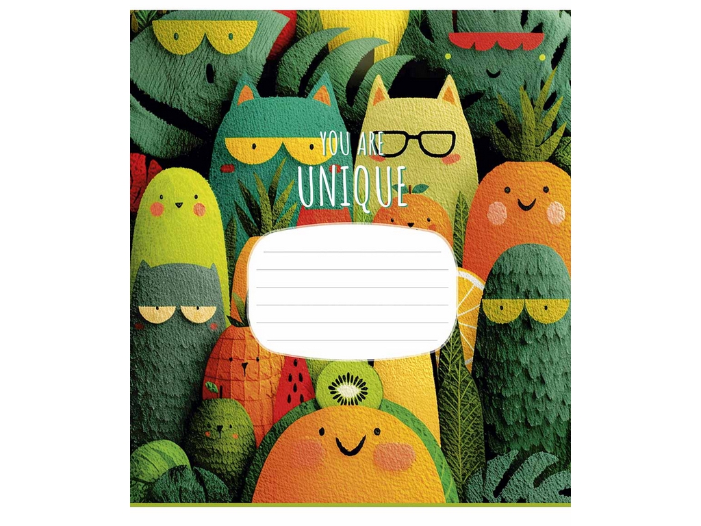 Зошит учнівський 24 аркуші, у лінію, "You are unique", Школярик 024-3581L