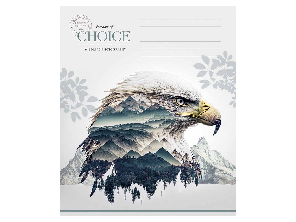 Зошит у клітинку Choice Star, 24 аркушів, 5 видів, Школярик (ціна за 1шт)