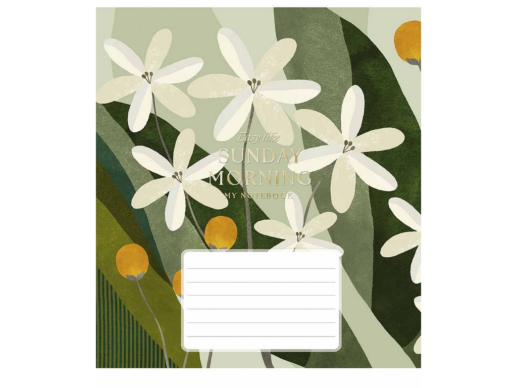 Тетрадь ученическая Lovely blooming в линию 24 листа, УФ-лак, 024-3674L, 4 вида (цена 1шт) Школярик