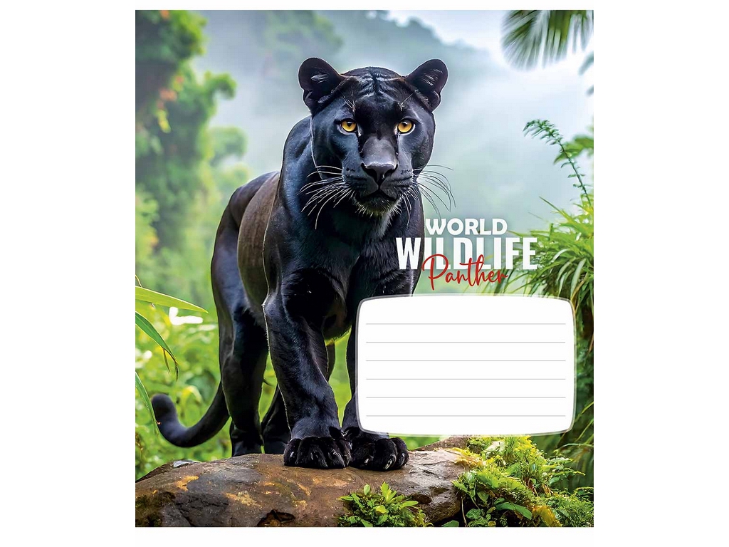 Зошит учнівський 24 аркуші, у клітинку, "Wildlife", Школярик 024-3679K