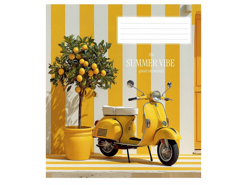 Зошит шкільний у клітинку Summer Vibes Школярик 036-3621K, 36 аркушів, мікс, ціна за 1 шт