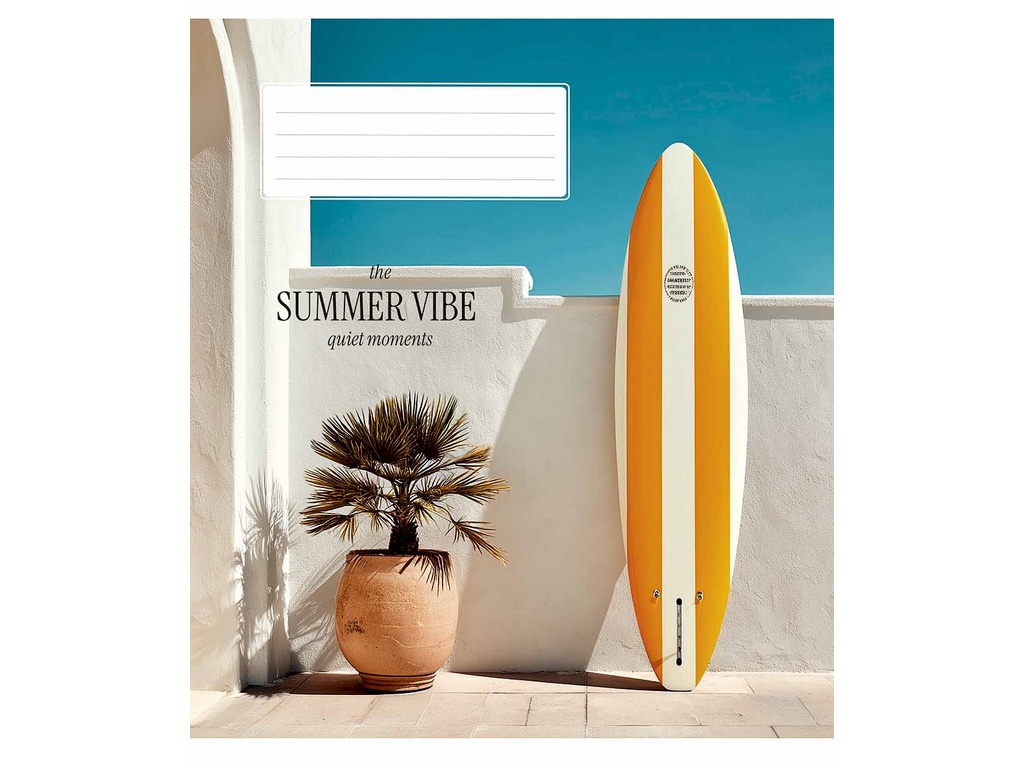 Тетрадь школьная в линию Star Summer Vibes 036-3621L, 36 листов, микс, цена за 1 шт