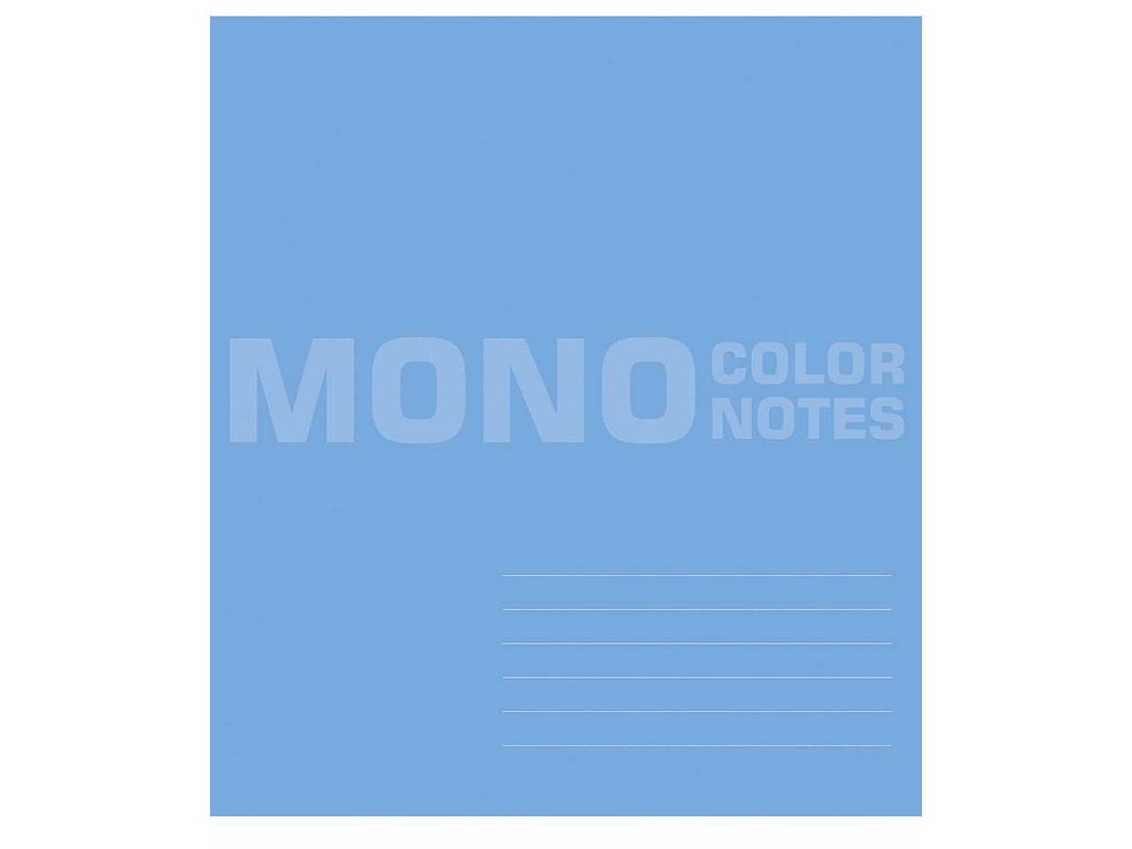 Зошит Mono Color Notes, 36 аркушів, у клітинку, ВД-лак, 5 видів (ціна за 1шт),Школярик