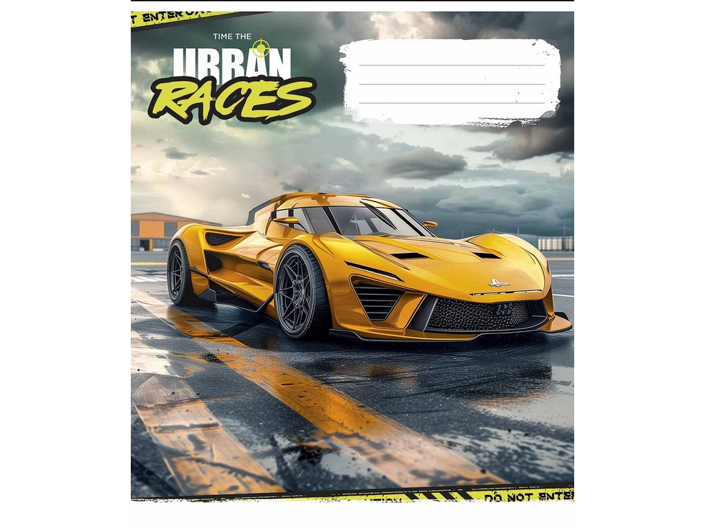 Зошит у клітинку Time the Urban Races , 48 арк., ВД-лак, 048-3439K, 5 видів (ціна за 1шт), Школярик
