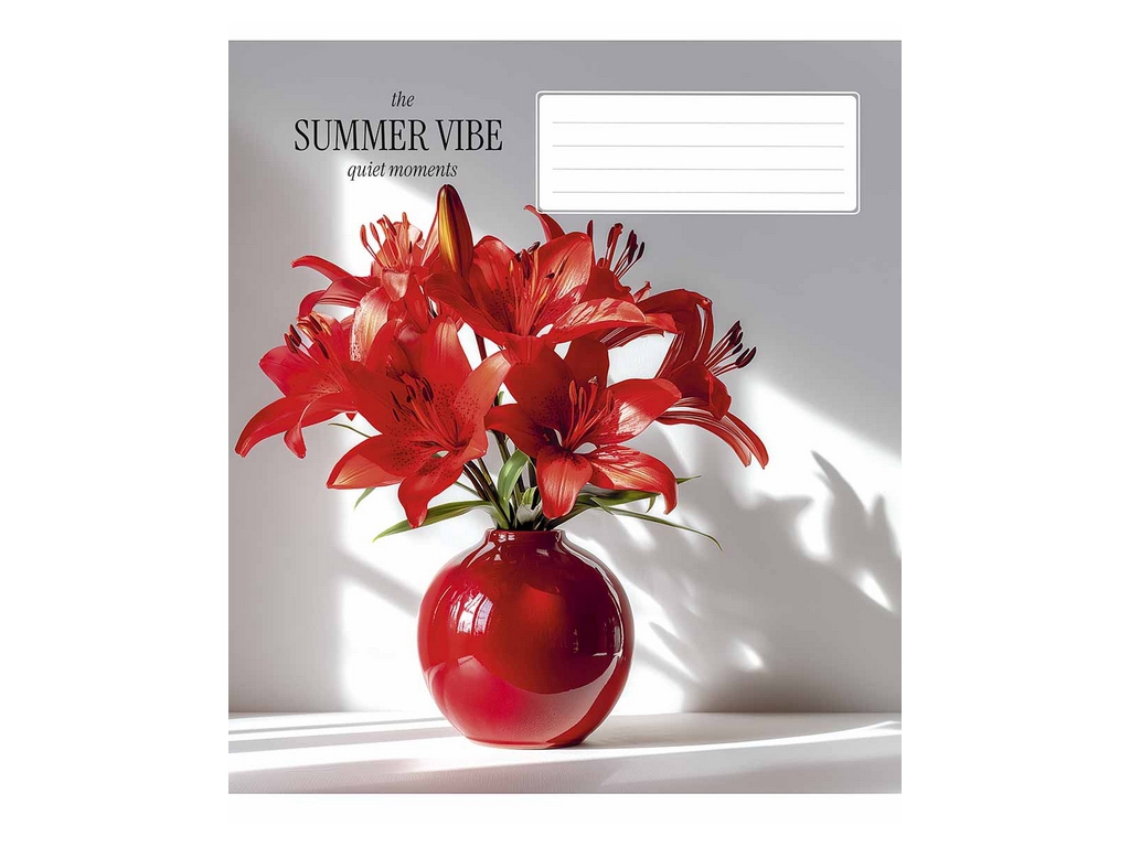 Зошит у клітинку Summer Vibe, 48 аркушів, 5 видів (ціна за 1шт), Школярик