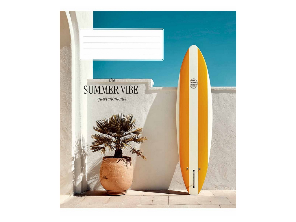 Зошит у клітинку Summer Vibe, 48 аркушів, 5 видів (ціна за 1шт), Школярик