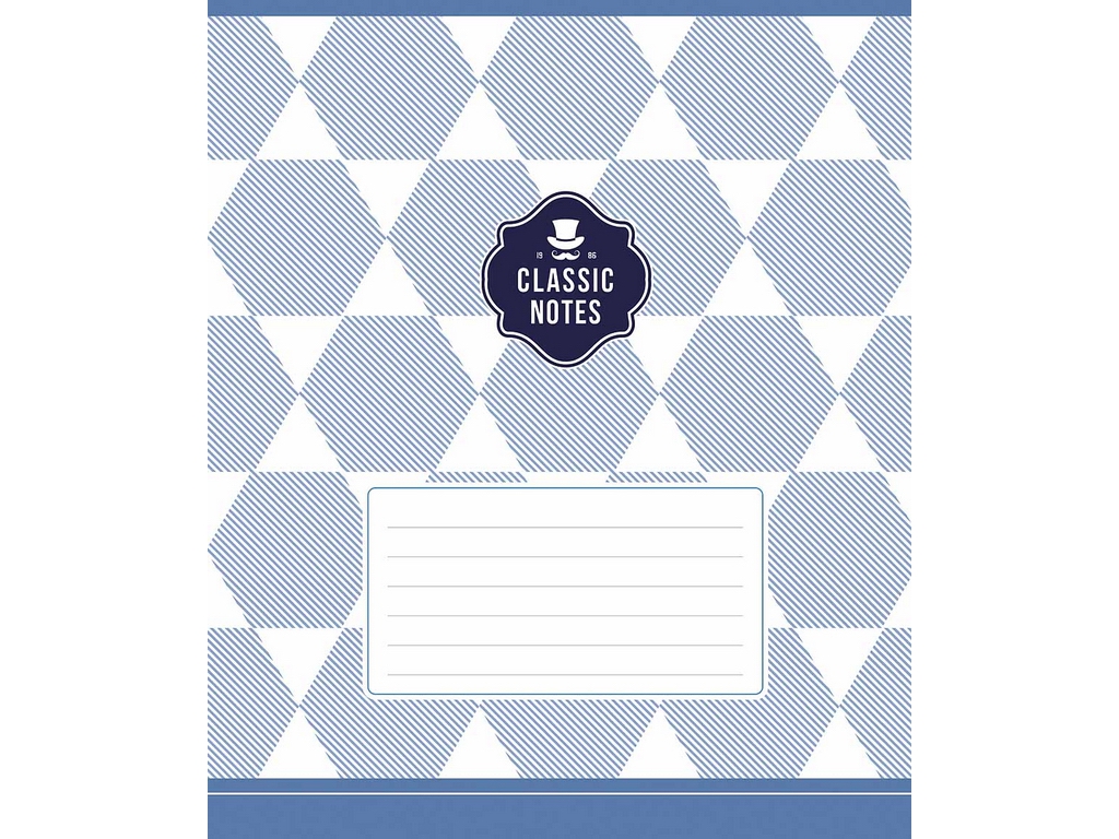 Тетрадь в линию 048-3644L Classic notes, 48 л., ВД-лак, 5 видов (цена за 1шт), Школярик