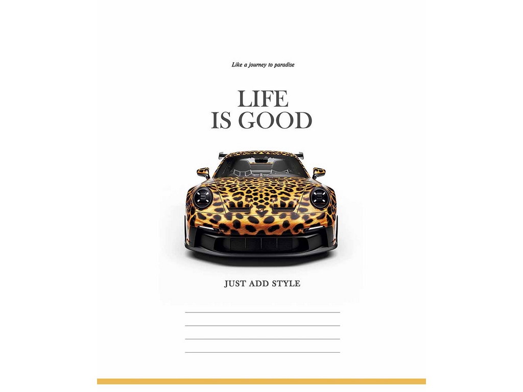 Зошит у клітинку Life is good 060-3670K, 60 аркушів, ВД-лак, 5 видів ( ціна за 1шт), Школярик