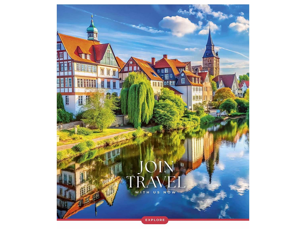 Тетрадь в клетку Join Travel, 60 листов, УФ-лак, 5 видов, Школьник 060-3680K (цена за 1шт)