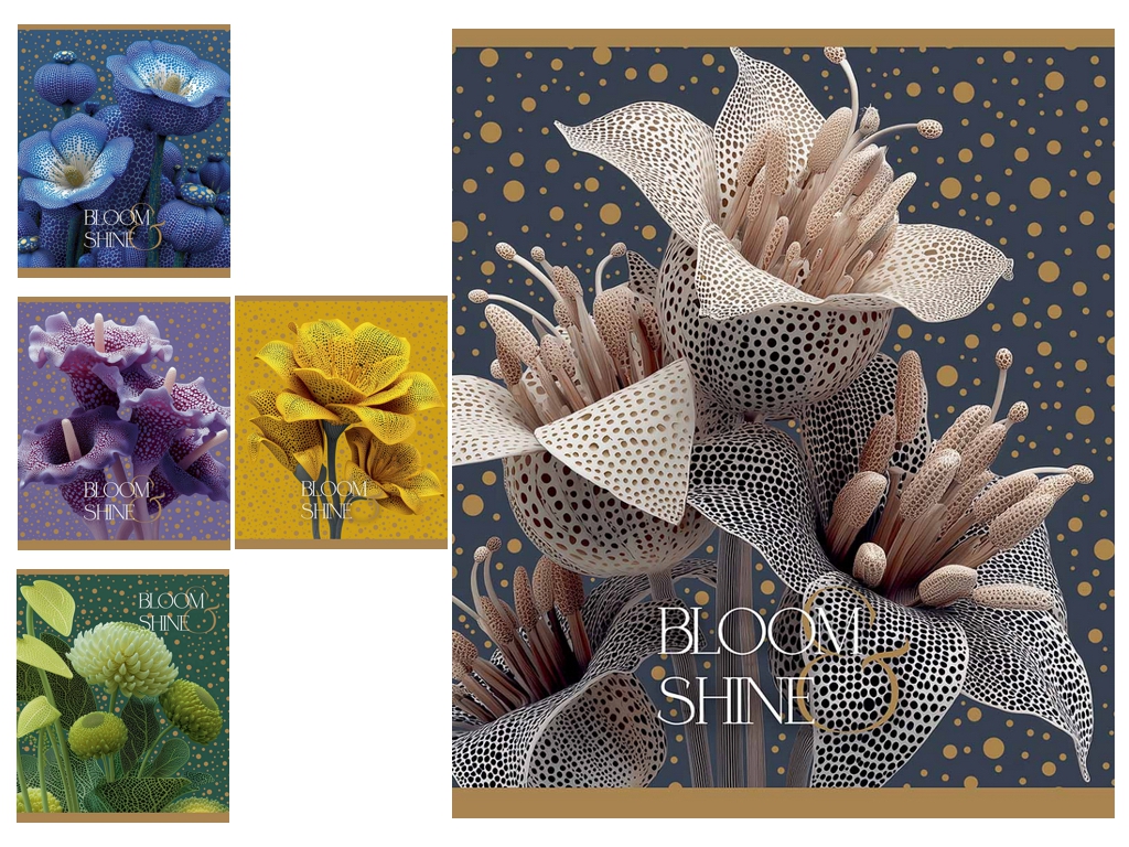 Зошит загальний у клітинку Школярик Magic Flowers, 60 аркушів, мікс видів, ціна за 1 шт