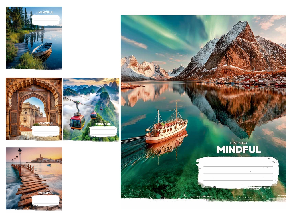 Тетрадь общая в клетку Star Just Stay Mindful 096-3764K, 96 листов, микс, цена за 1шт