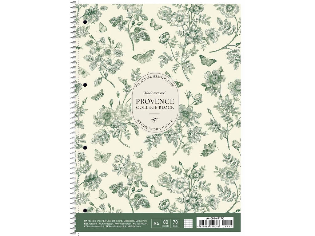 Колледж-блок Student в клетку A4 80 листов, спираль, 2 вида (цена за 1шт), Школярик