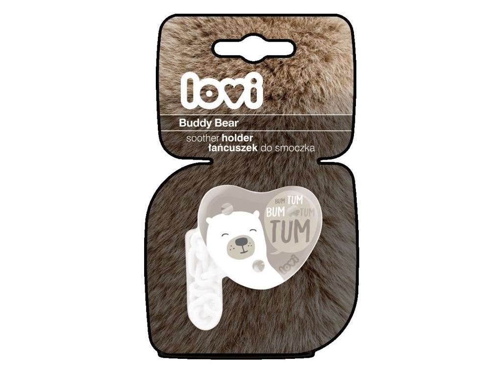 Ланцюжок до пустушки, Buddy Bear, пластик, 0м+, 10/887, LOVI