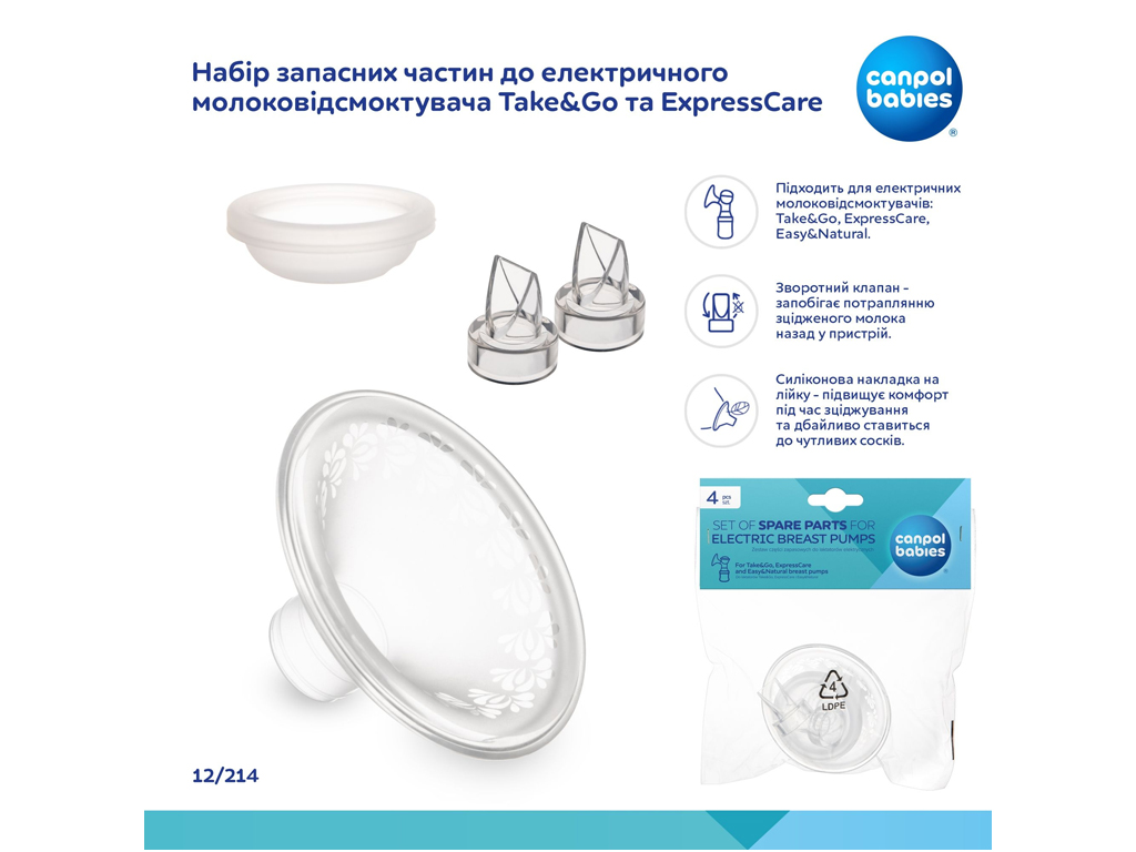 Набір запасних частин Take&Go та ExpressCare, 12/214, Canpol Babies