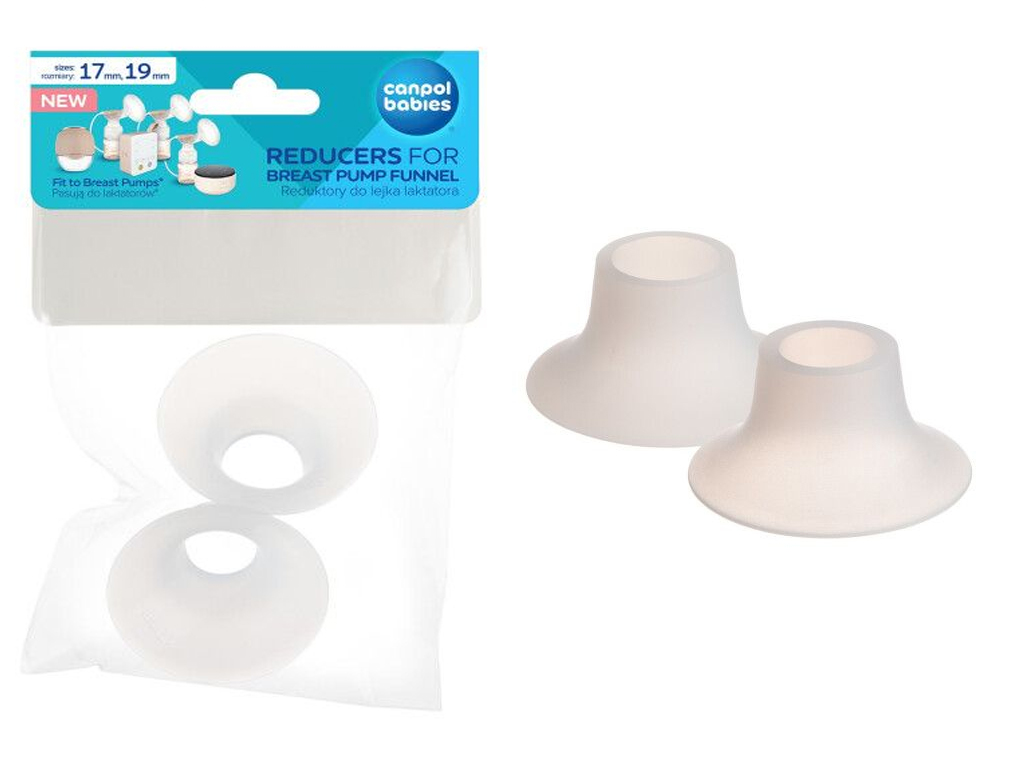 Перехідники 17мм, і 19 мм, для молоковідсмоктувача Hands-Free, Canpol babies 20/109