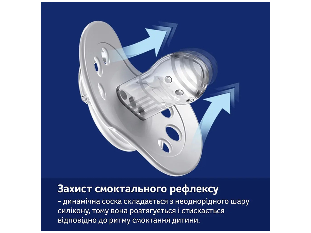 Пустушка силіконова динамічна 6-18 місяців 2 шт. Night&Day Girl Hedgehog, LOVI
