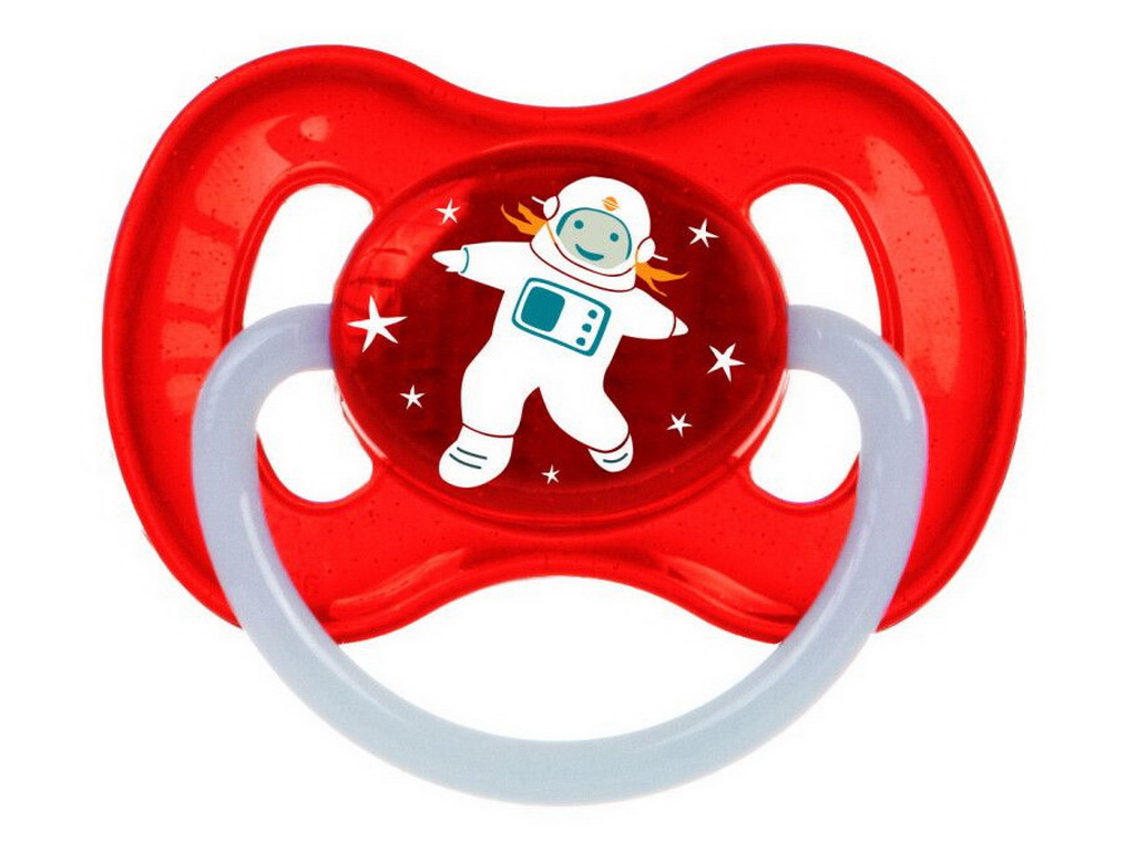 Пустушка латексна кругла Space, 6-18 міс, 23/222_red_new, Canpol Babies