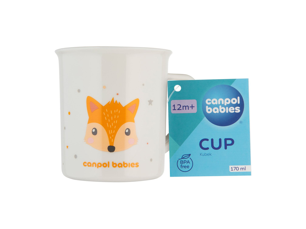 Кружка пластикова CUTE ANIMALS - помаранчева. Canpol Babies 4/413_ora
