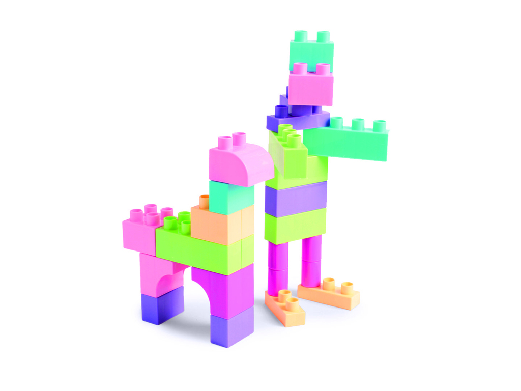 Kids Blocks конструктор рожевий. 50 деталей. Wader 41297