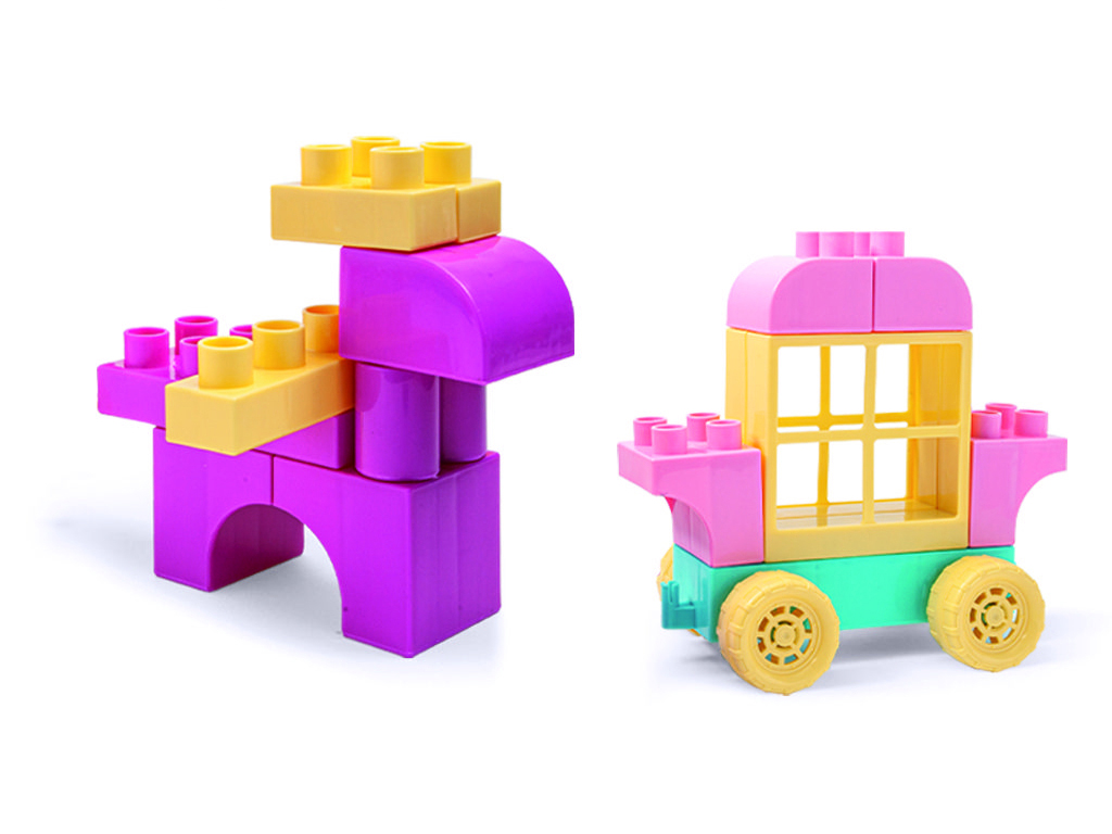 Kids Blocks конструктор рожевий. 50 деталей. Wader 41297