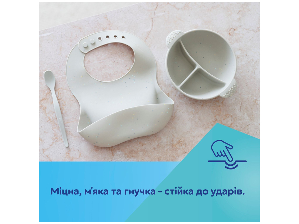 Мисочка силіконова на присосці з секціями DOTS - рожева. Canpol Babies 51/403_pin