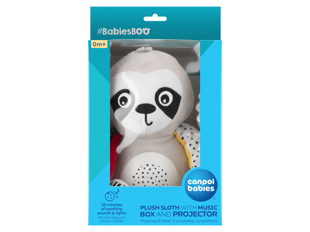 Плюшевий музичний лінивець з проектором BabiesBoo, Canpol babies 68/100