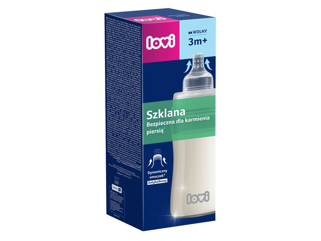 Пляшечка скляна 250 мл, LOVI 74/206