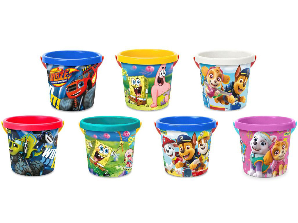 Відро для піску кругле IML Nickelodeon 1 л, 12 см, з ручкою, Tigres