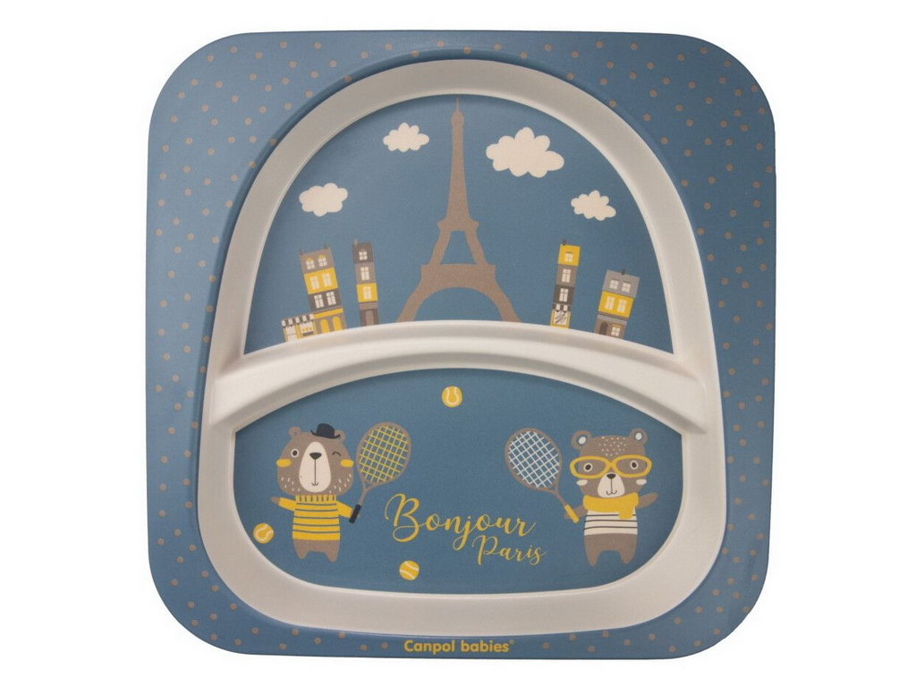 Набір посуду 5 ел. BONJOUR PARIS - синій. Canpol Babies 9/227_blu