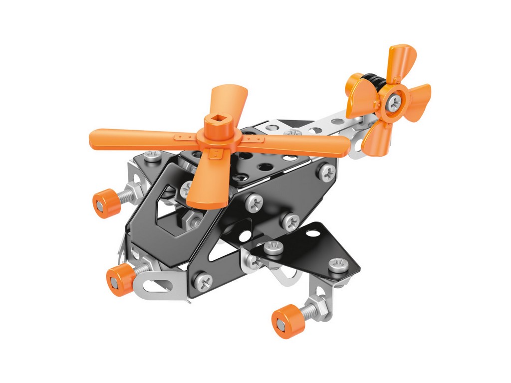 Конструктор металлический вертолет Metal Construction Set, 105 деталей, модель техники, Технок
